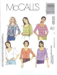 3230 CUTE TOPS SHAPED OR NOT PATTERN LG - XL 16-22